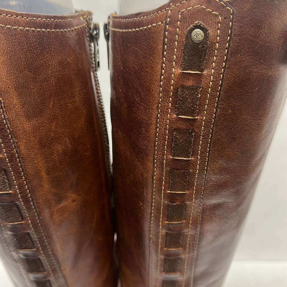Timberland Savin Hill EUC Brown leather riding boots size 7.5 - Picture 7 of 9